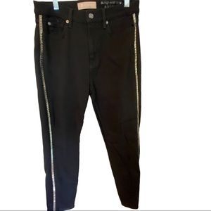 7 for all Mankind the high waist ankle skinny Jean (30) Black